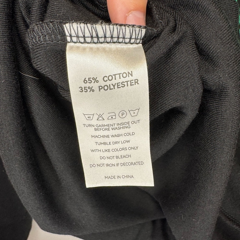 Black Long Sleeve Top with Green Clover | Shamrock | Women’s Size S | Comfy - Picture 8 of 11